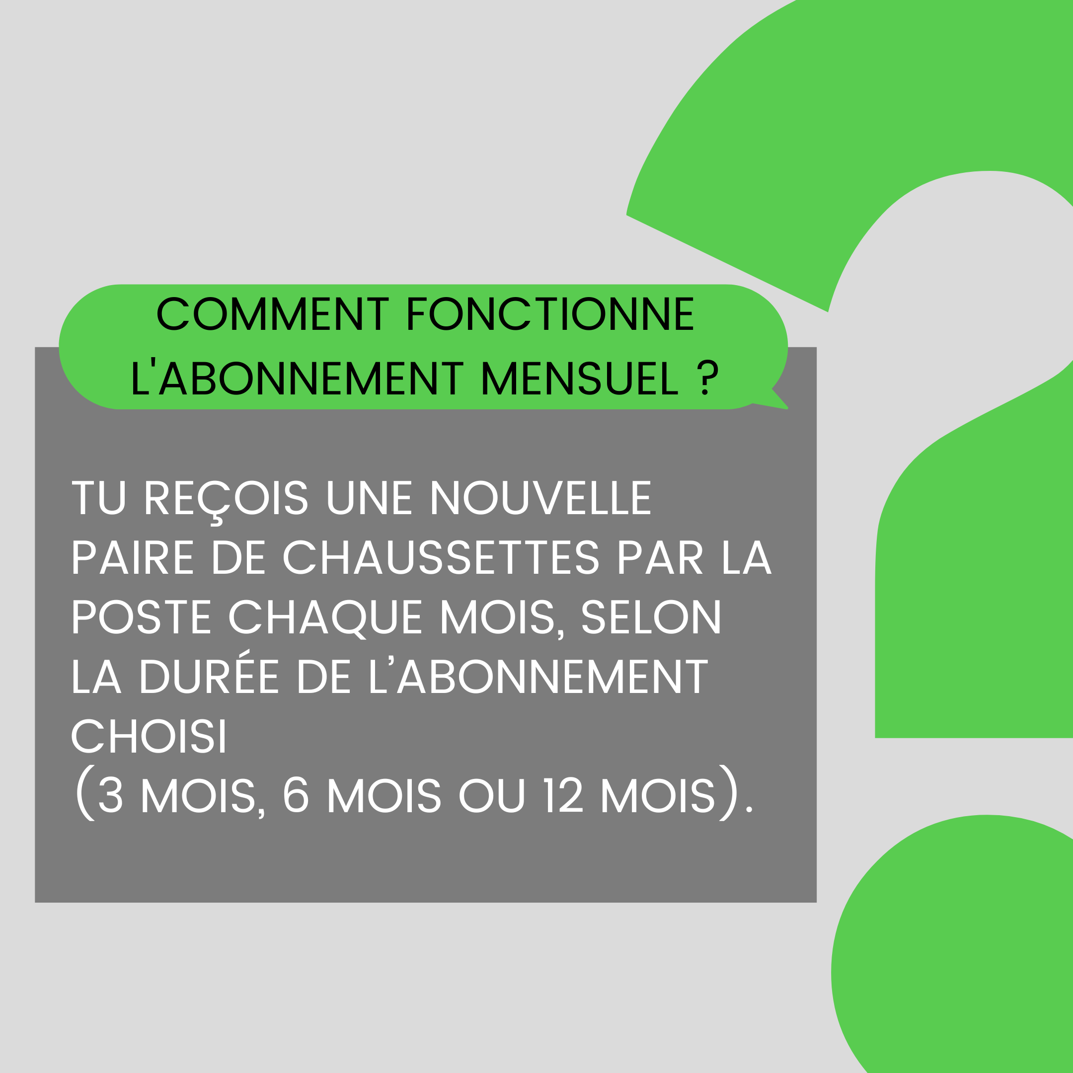 Chaussette en bambou - Abonnement mensuel pré-payé