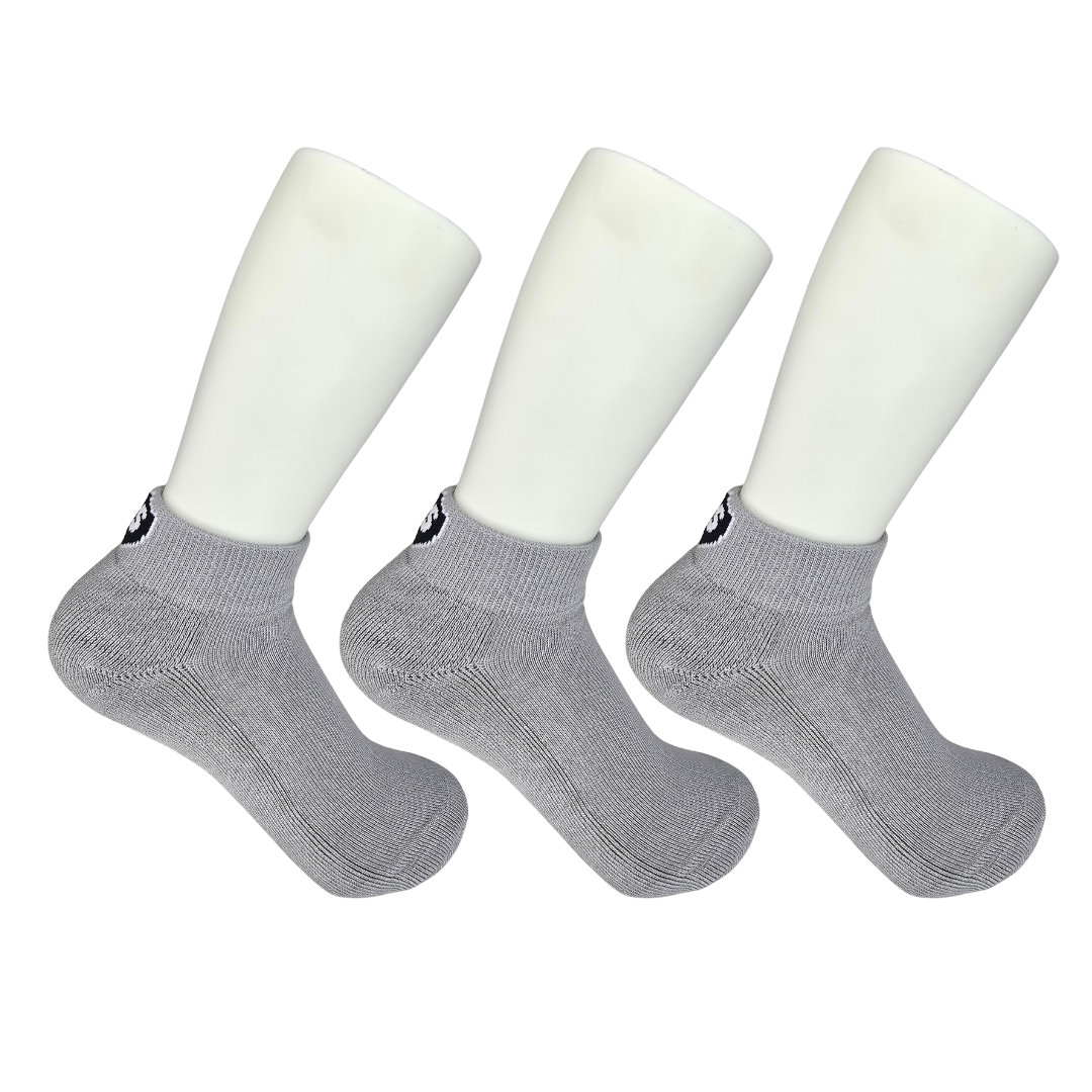 3 paires de chaussette COURTES en bambou - Graphite