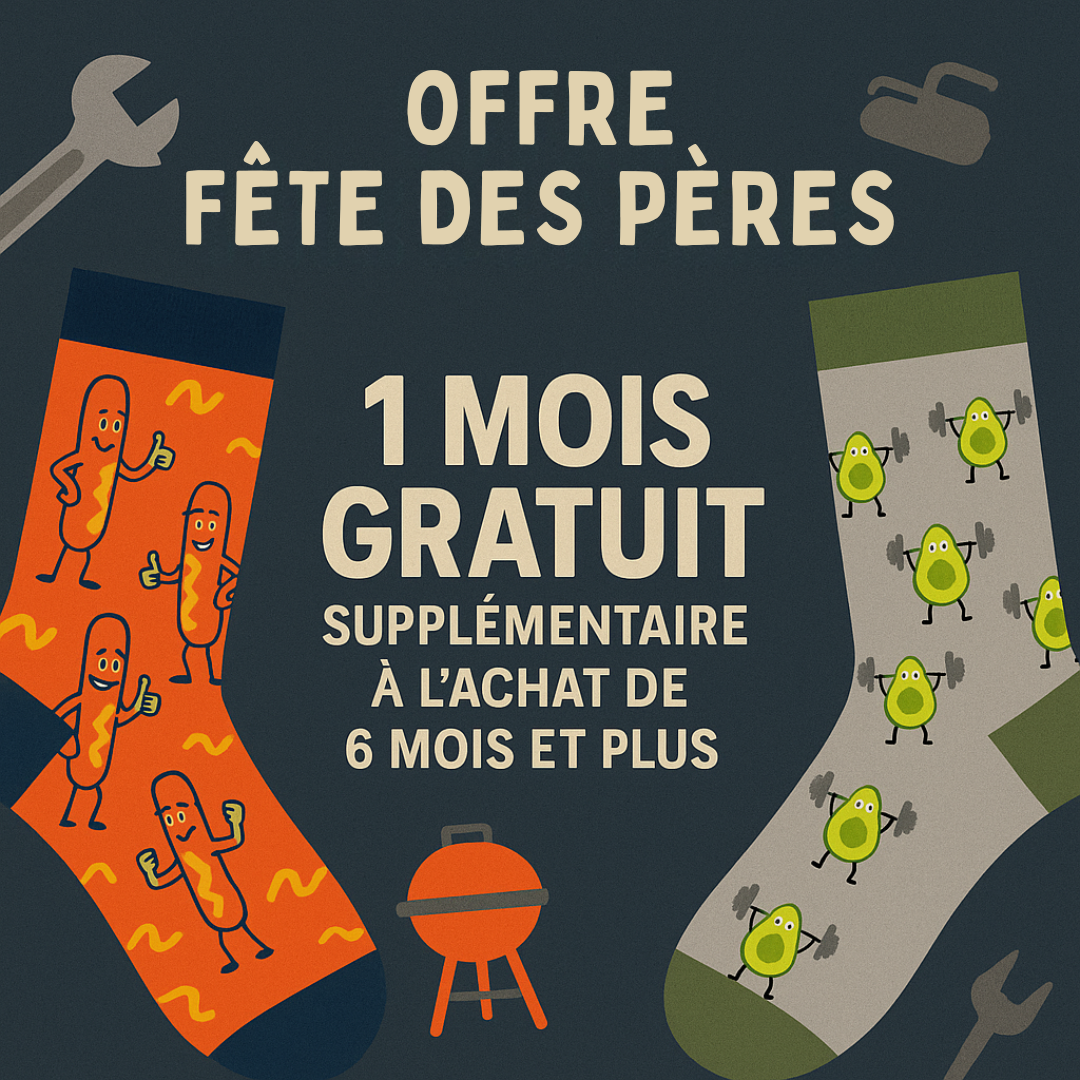 Chaussette en bambou - Abonnement mensuel pré-payé