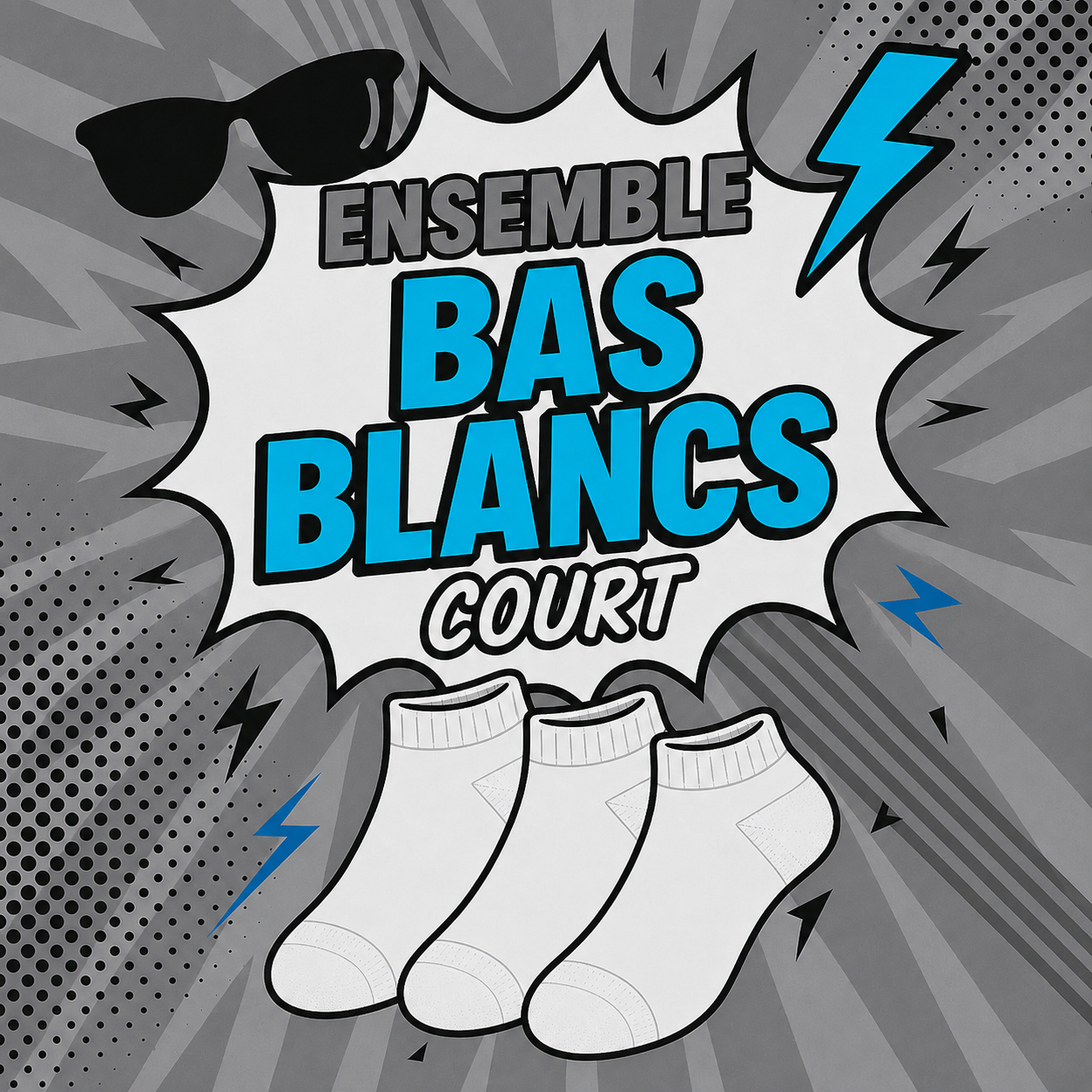 3 pairs of socks - Onyx